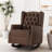  1-Seat Rocking Wingback Chair, Contemporary Faux Leather Upholstered Classic Brown for Living Room