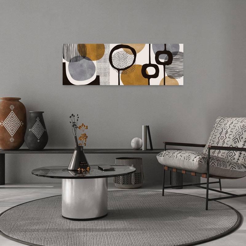 Art mural expressif contemporain abstrait expressif, H 12 po x l 36 po