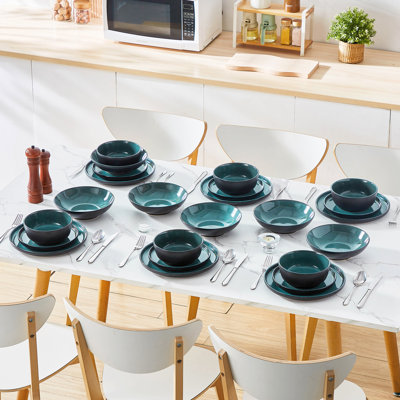 Piece Stoneware Dinnerware Set - Service for 6