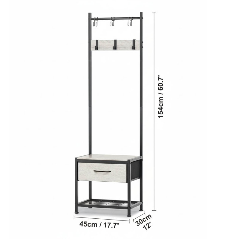 Metal Freestanding 6 - Hook Coat Rack