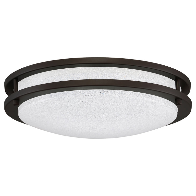 Plafonnier encastré 1 lumière à DEL Serife, H 4 po x l 14 po x P 14 po