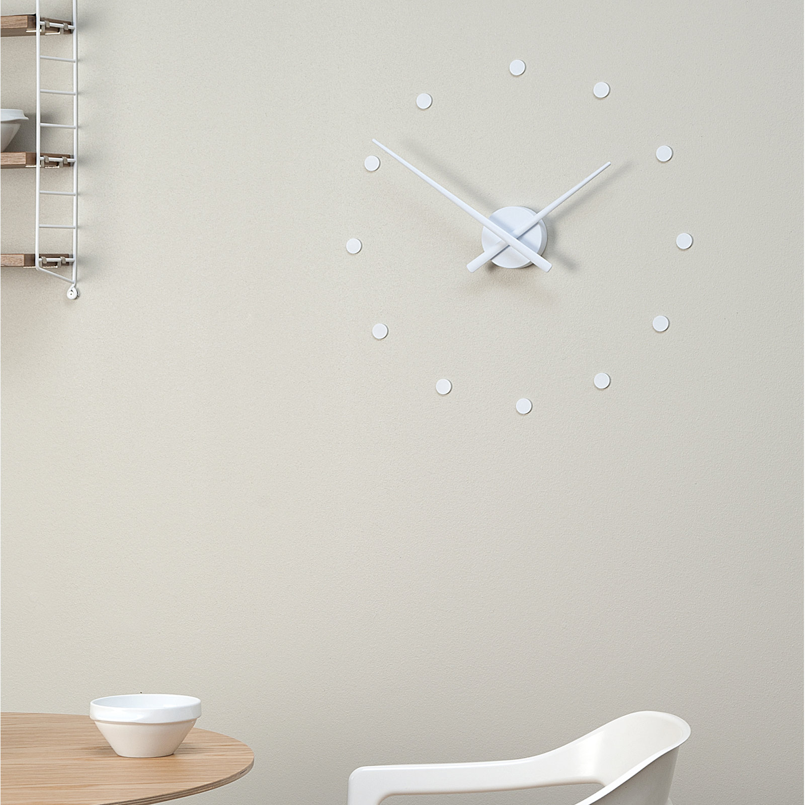 OJ Wall Clock, White, Large