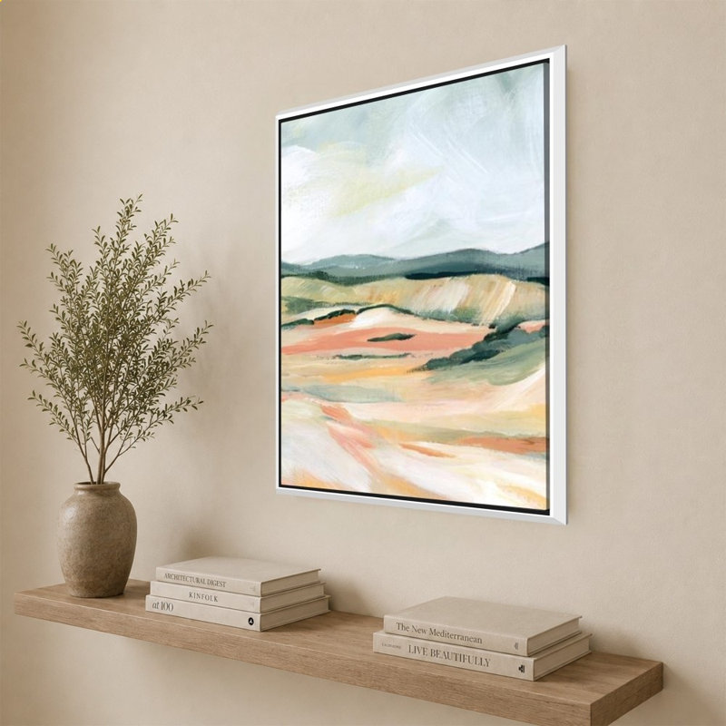«Vermillion Landscape III» par Katrina Pete - impression sur toile, H 44 po x l 34 po, Blanc