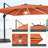 Lemanski 138.2'' x 108.4'' Rectangular Lighted Cantilever Umbrella-598155364