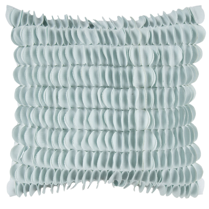 Olivia Textural Throw Pillow Cover, Sea Foam, 22" x 22"