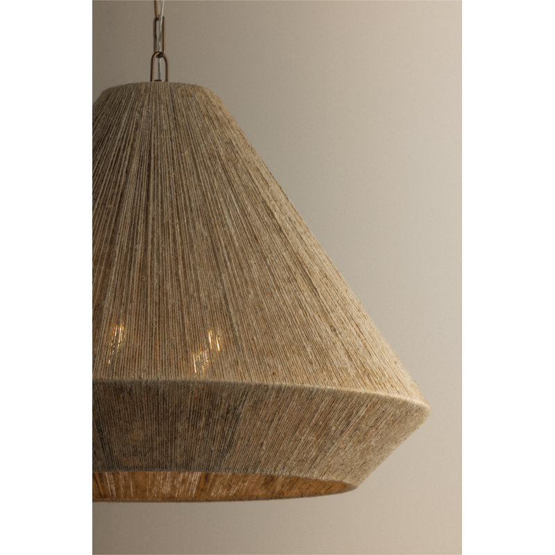 Luminaire suspendu Keats, Laiton patiné, H 31,5 po x l 40 po x P 40 po, 5 lumières