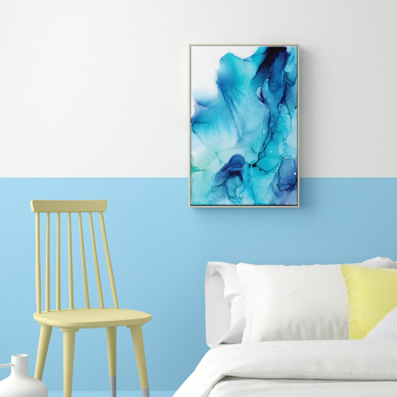 Tempest by Fern Siebler - Painting on Canvas, Timber Floater Frame, 77.5 cm H x 52.5 cm W x 4 cm D