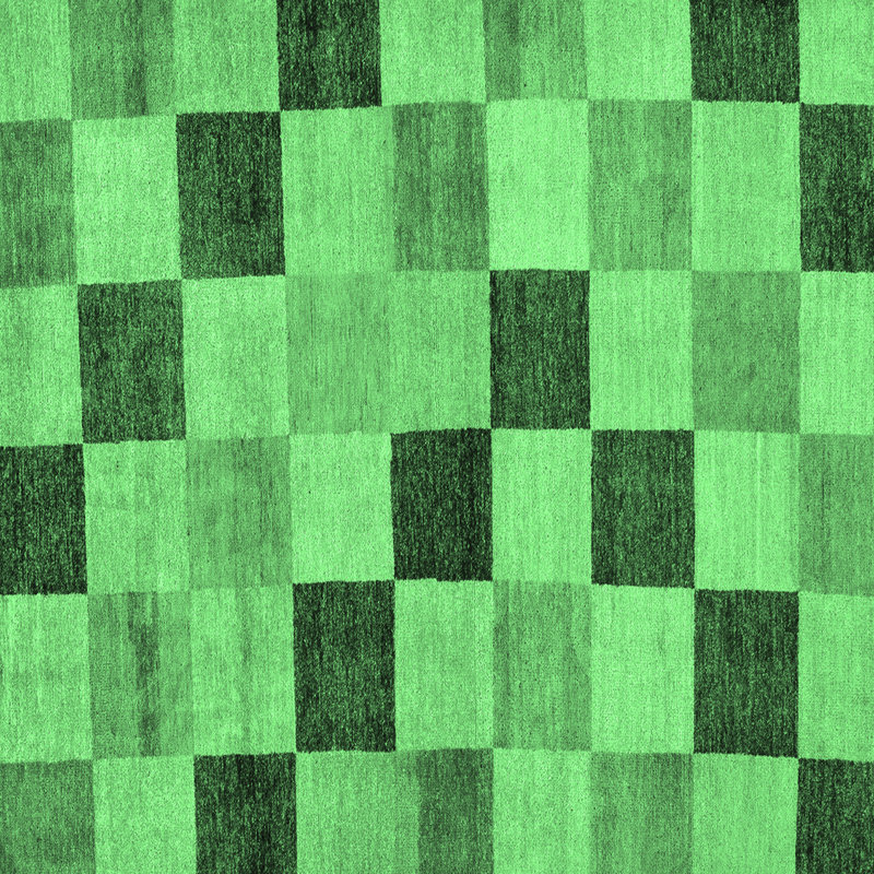 Washable Checkered Indoor Rug, Square 6'