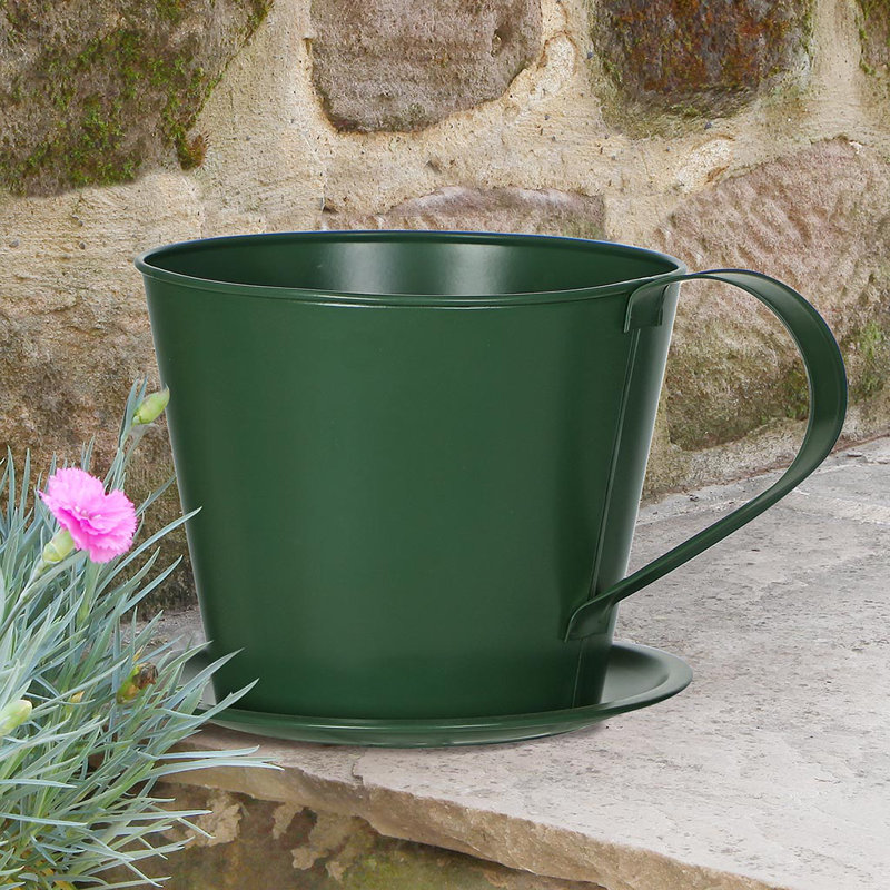 Soriano Metal Plant Pot, Green