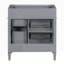 Armoire de rangement pour meuble-lavabo de salle de bain sans lavabo supérieur avec 2 tiroirs et un tiroir basculant