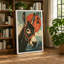 Donkey with Rising Sun Japandi - Wrapped Canvas-1874338283-1874338285