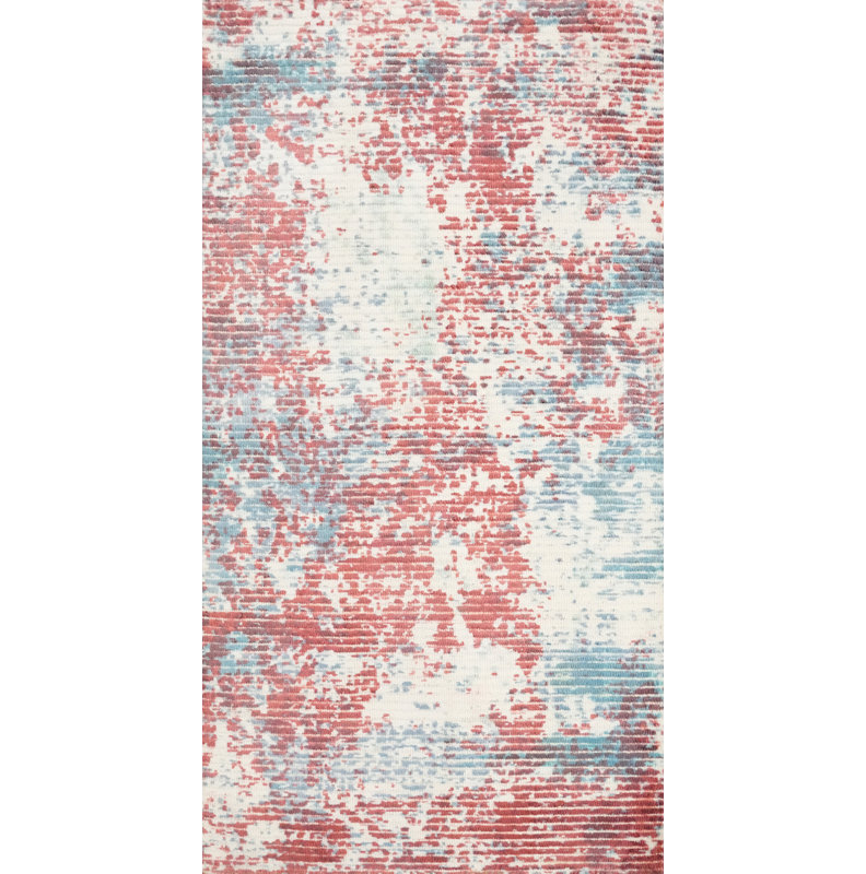 Abstract Distressed Look Abstract Rug 2x4