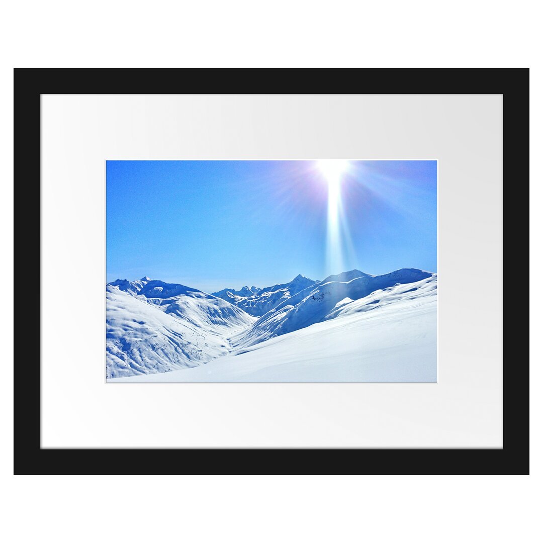 Gerahmtes Poster Schnee Berge