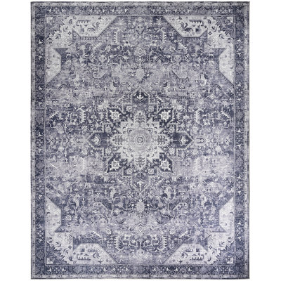 Tapis gris anthracite Bungalow Rose
