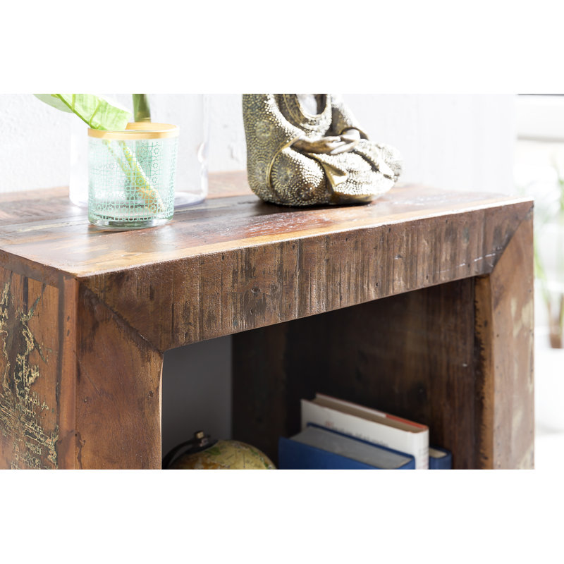 Sagatov 90cm H x 45cm W Solid Wood Cube Bookcase
