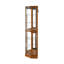 Vitrine de coin à 6 tablettes avec miroirs et tablettes réglables (ampoule E26 non incluse)-636320063