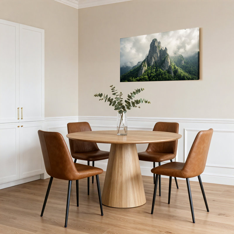 Ensemble de 1 tableau sur toile tendue représentant un paysage de montagne, 3216
