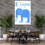 E For Elephant Contemporary Elephant Wall Art Print-1410835768