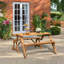 Banc convertible en bois Kellis