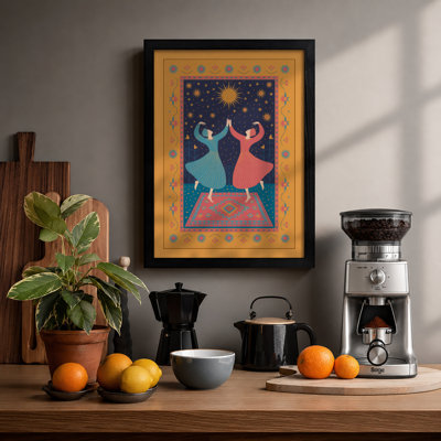 Dancers Under Stars Art Deco - Print