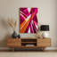 Art abstrait en métal rouge, formes abstraites 75-1151787062