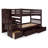 Tena Twin over Twin Solid Wood Standard Bunk Bed with a 3 Step Stairway, 3 Drawers in the Steps, 2 Under Bed Drawers, Dark Cherry-1777129220