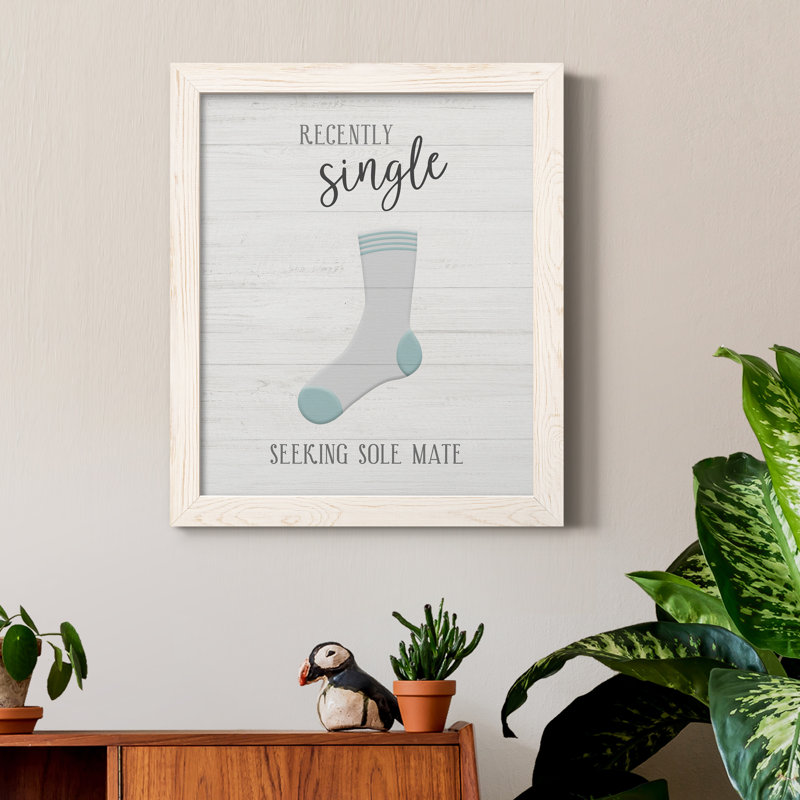 " Single ", White Framed Canvas, 20" H x 17" W x 1" D