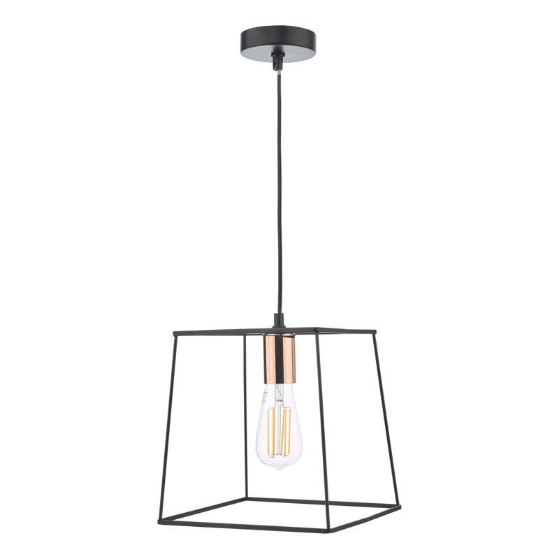 Lukka 1 - Light Single Pendant, Matt Black/Copper