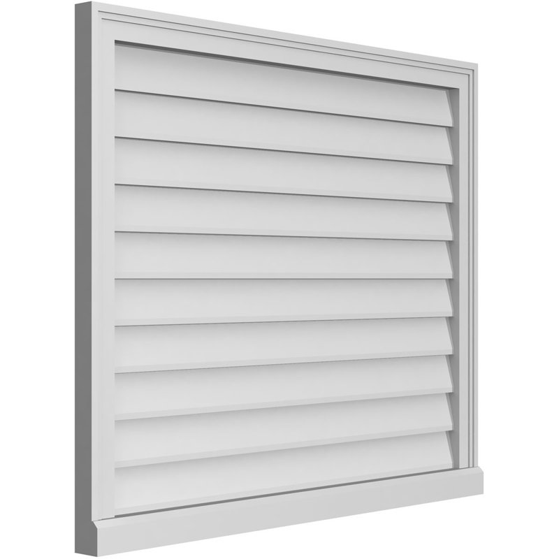 Cadre de seuil Brickmould, brun clair apprêté, H 32 po x l 38 po x P 2 po