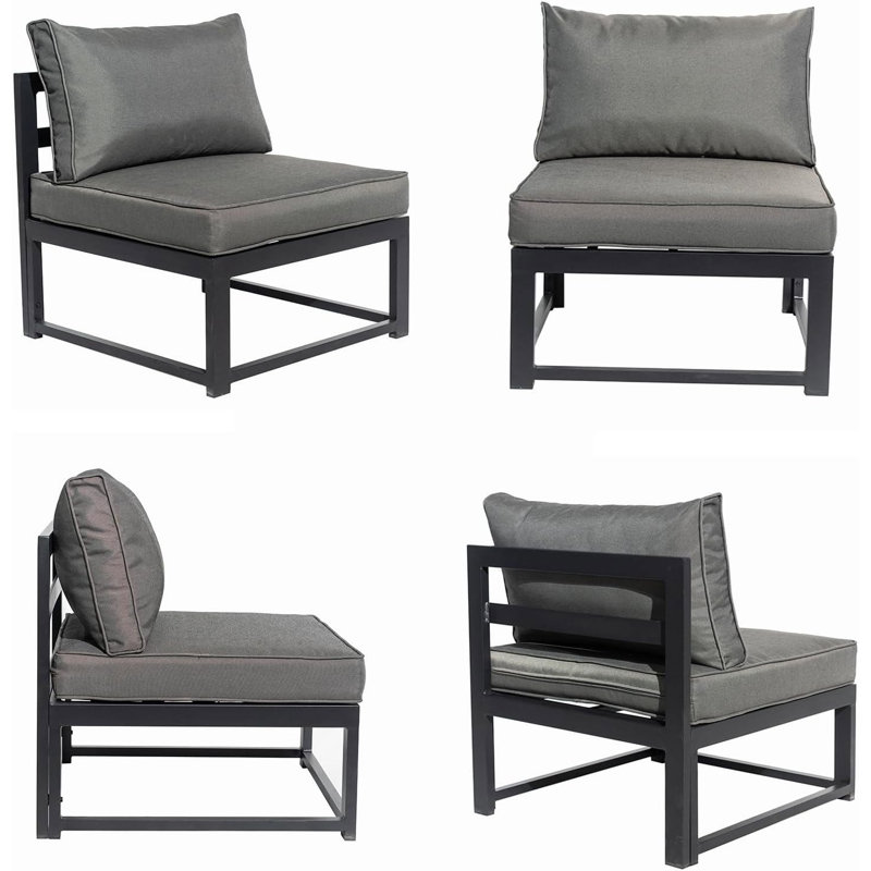 Bereza 4 - Person Patio Dining Set with Square Table , Cushions Included