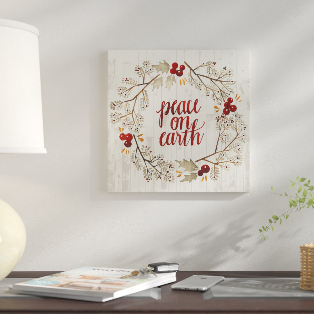 East Urban Home 'Christmas V' Textual Art Print on Canvas & Reviews ...