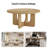 Gala 36" W Modern Round Oak Veneer Coffee Table With Solid Wood Legs-1901555868