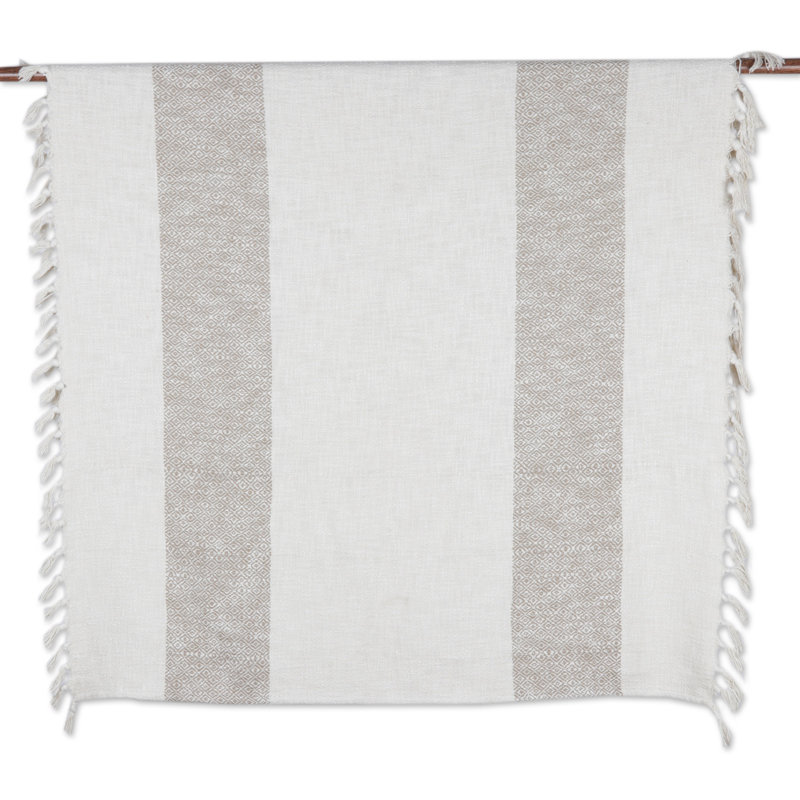 Plain Weave / Muslin Throw Blanket, Gray/Beige