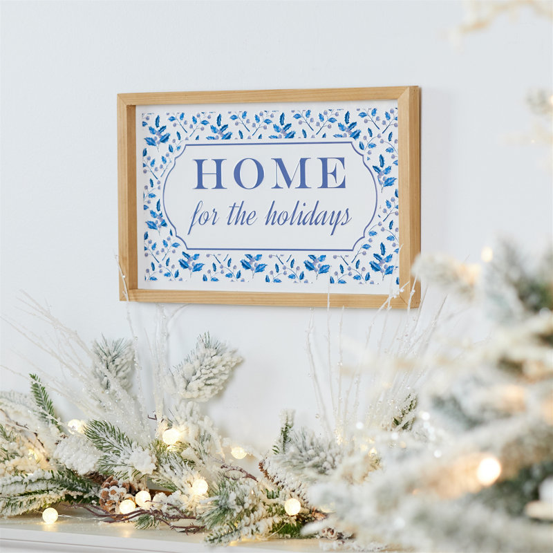 Panneau encadré Home for the Holiday 15,5 po