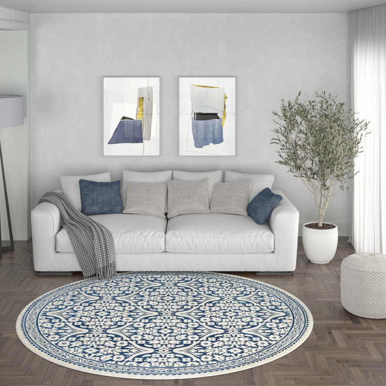 Tapis bleu foncé Alois