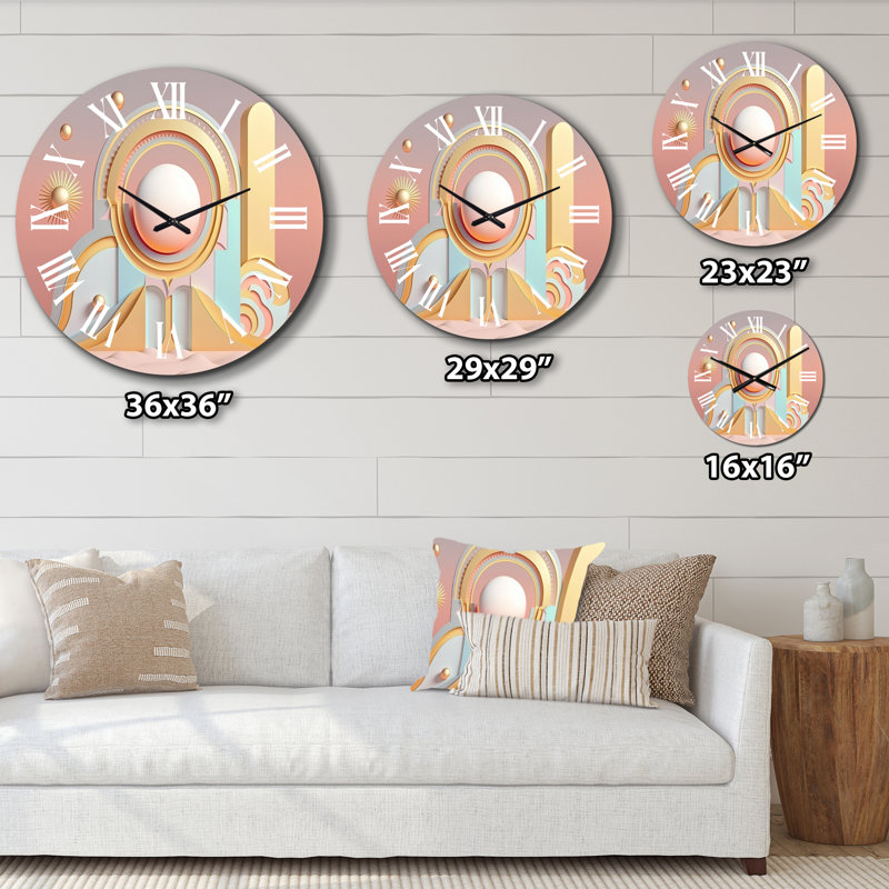 Horloge murale en métal, Grand