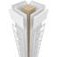 Colonne carrée classique non-conique Craftsman avec mission Capital et base-71012398
