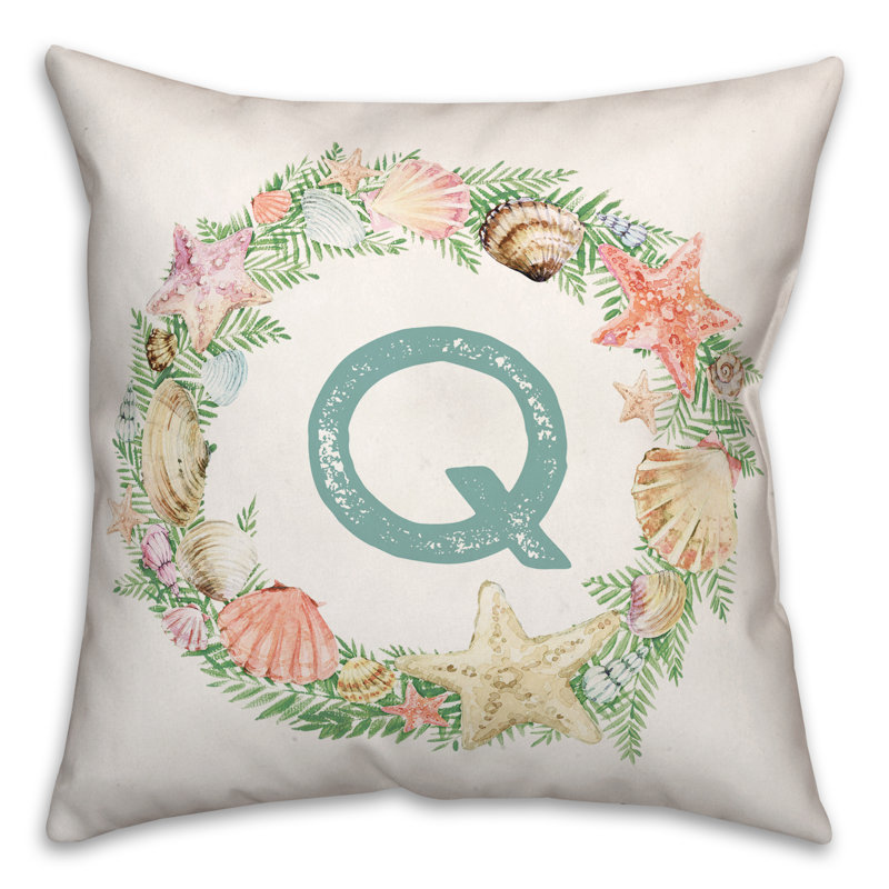 Reversible Throw Pillow, Q