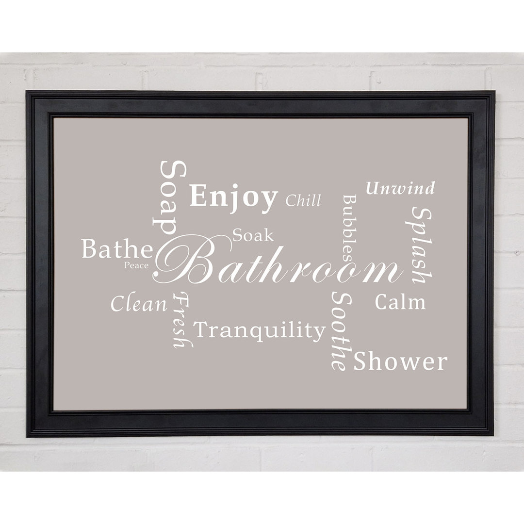 Badezimmer Zitat Badezimmer Tranquility Beige Gerahmter Druck 10767