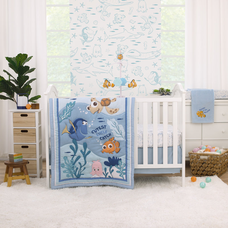 Disney Finding Nemo Cutest Little Catch Infant Col Polyester 32'' L Changing Pad Cover