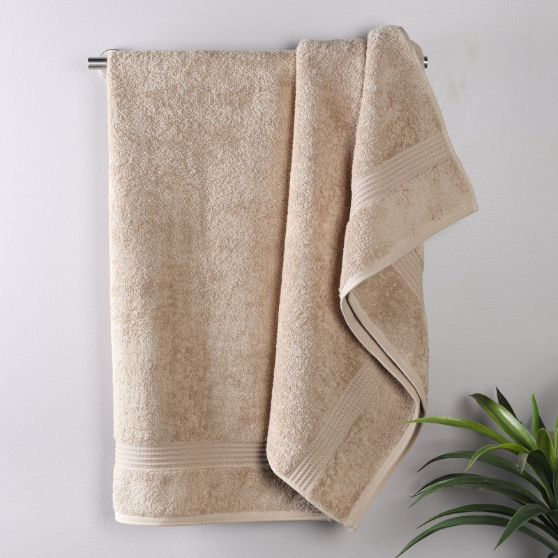 Oleg Heritage Egyptian Cotton Soft Absorbent Luxury Bath Sheet or Towel Set, Taupe, Bath Towels - 2 Pack
