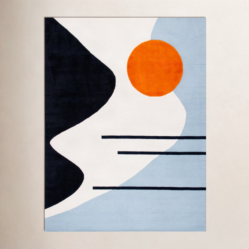 Felipe Wool Abstract Indoor Rug, Rectangle 9' x 12'