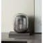 Vase en aluminium 10,5 x 10,5 x 13 po, stries argentées