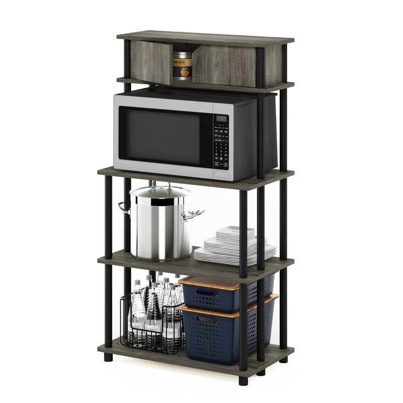 Rhyus Wood Kitchen Cart, French Oak/Black