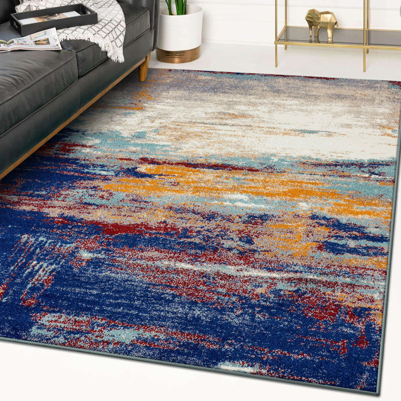 Bellicent  Abstract Indoor Rug, Rectangle 8' x 10'