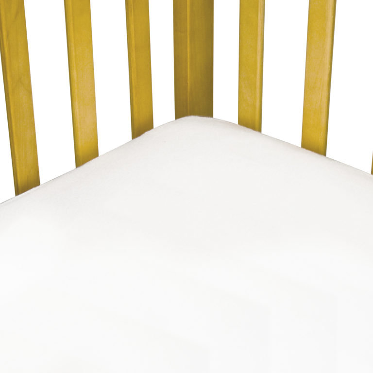 White Waterproof Antimicrobial Crib Mattress Protector Pad