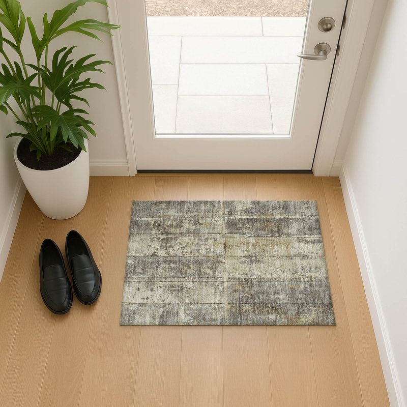 Premium Machine Washable Meidell AMF1715 Stripes Rug, Rectangle 1'8" x 2'6"