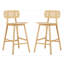 Ensemble de 2 tabourets de bar en bois Bari-1203251392