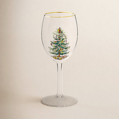 Spode Christmas Tree Wine Glasses 13 Oz
