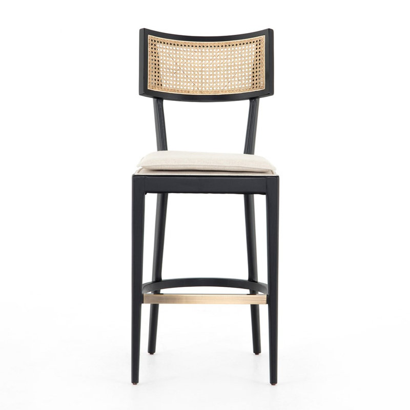 Britt Counter & Bar Stool, Cream, Counter Stool (26" Seat Height), Black